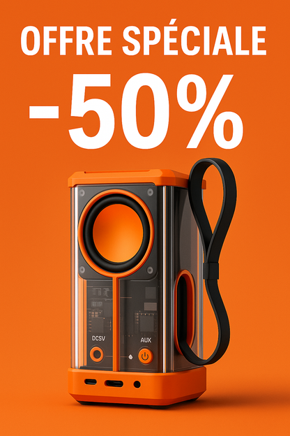 TDJ Kivora™ – Haut-Parleur Transparent 3D RGB