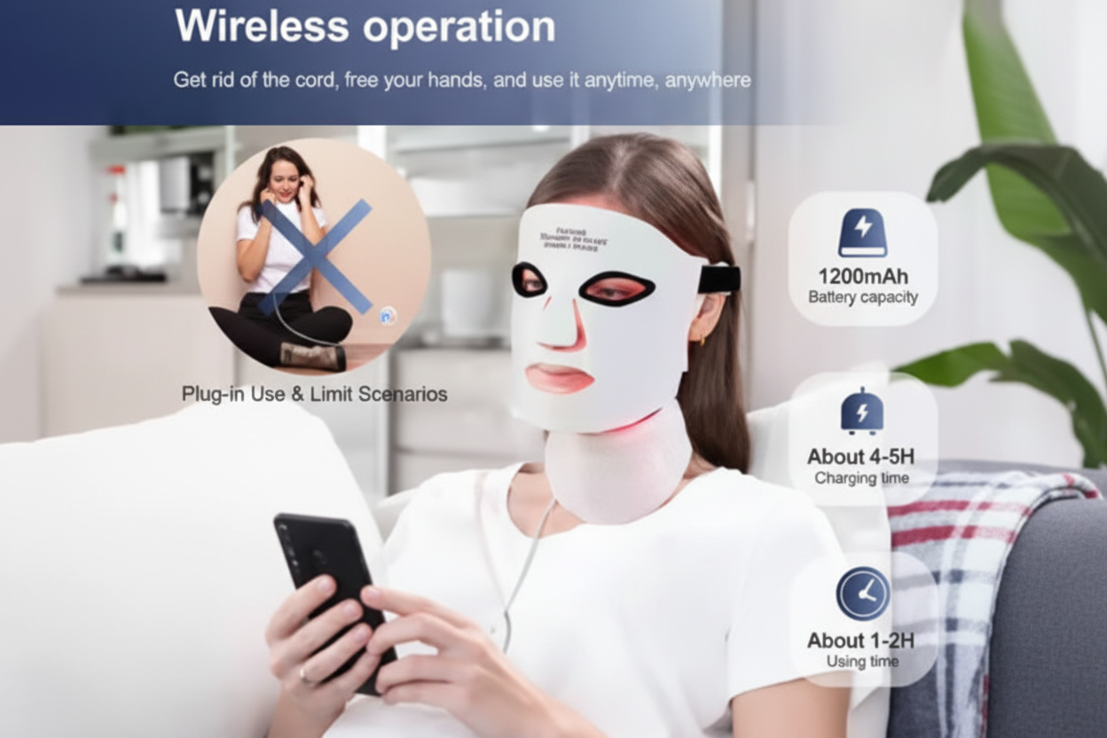 💡 Masque LED Visage 7 Couleurs – Soin Beauté Premium à Domicile