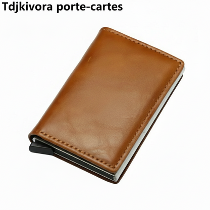 TDJ Kivora™ – Porte‑Cartes Métal RFID Slim