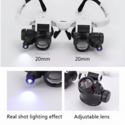 TDJ Kivora™ – Lunettes Loupe LED 8X de Précision