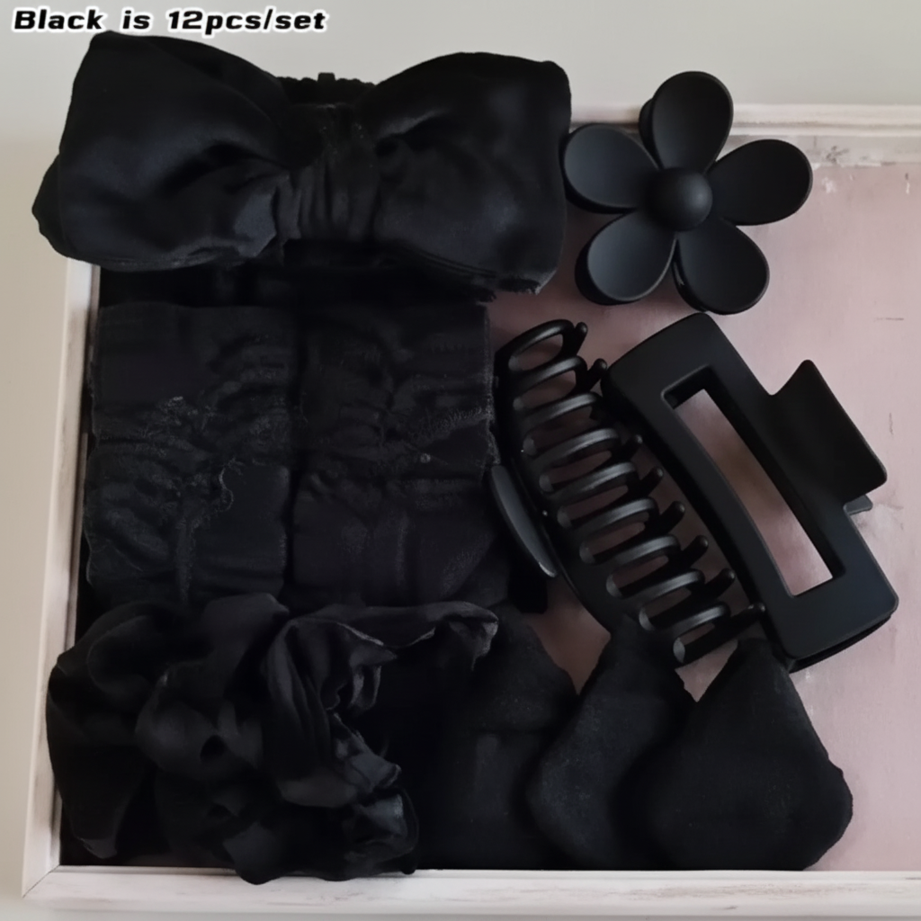 Kit Accessoires Capillaires 12 Pièces TDJ Kivora™ – Routine Beauté & SPA Maison