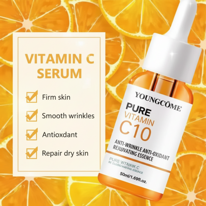 🍊 Sérum Vitamine C & Acide Hyaluronique – Éclat • Hydratation • Teint Uniforme