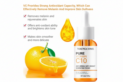 🍊 Sérum Vitamine C & Acide Hyaluronique – Éclat • Hydratation • Teint Uniforme