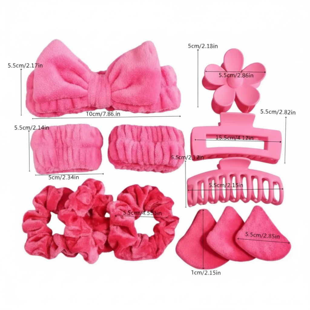 Kit Accessoires Capillaires 12 Pièces TDJ Kivora™ – Routine Beauté & SPA Maison