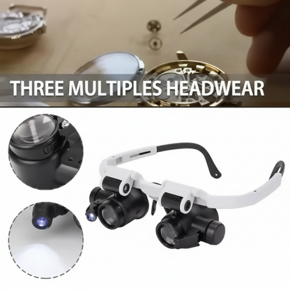 TDJ Kivora™ – Lunettes Loupe LED 8X de Précision