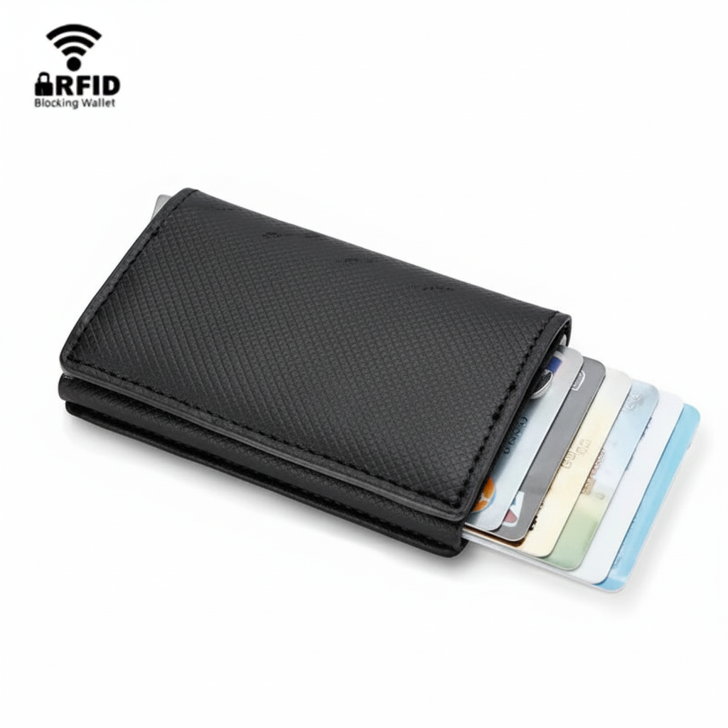 TDJ Kivora™ – Porte‑Cartes Métal RFID Slim