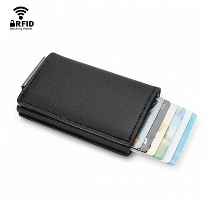 TDJ Kivora™ – Porte‑Cartes Métal RFID Slim