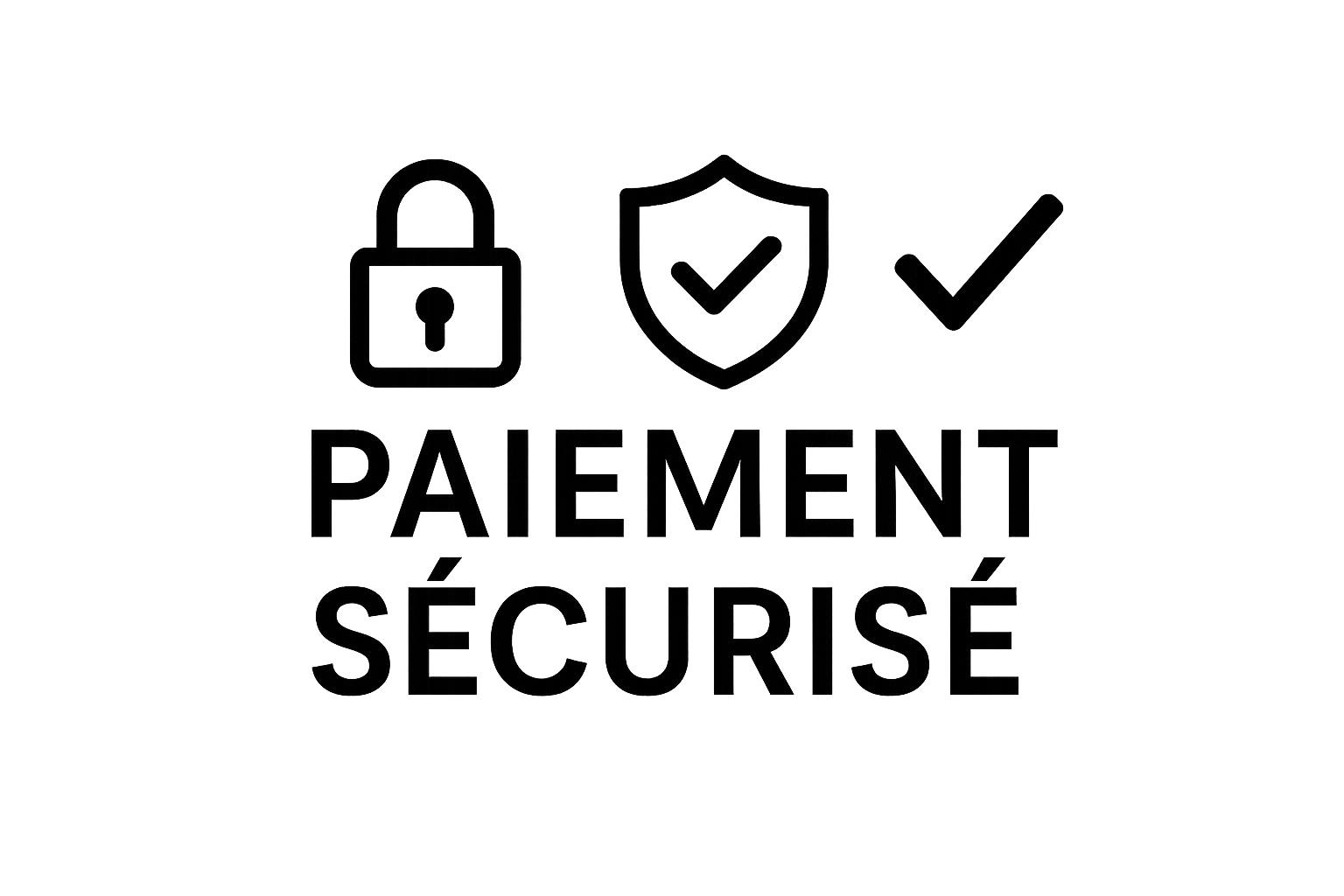 Paiement Sécurisé en noir sur blanc 